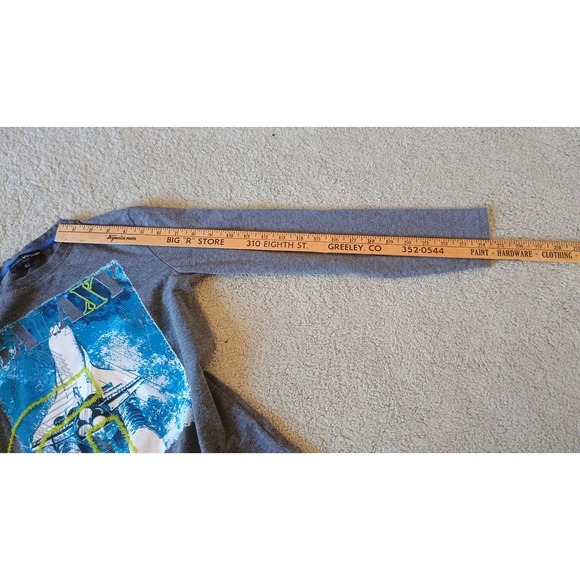 Charles Vögele Kids Long Sleeve T Shirt Gray Galaxy Space Graphic Tee Size 152 - Picture 6 of 7